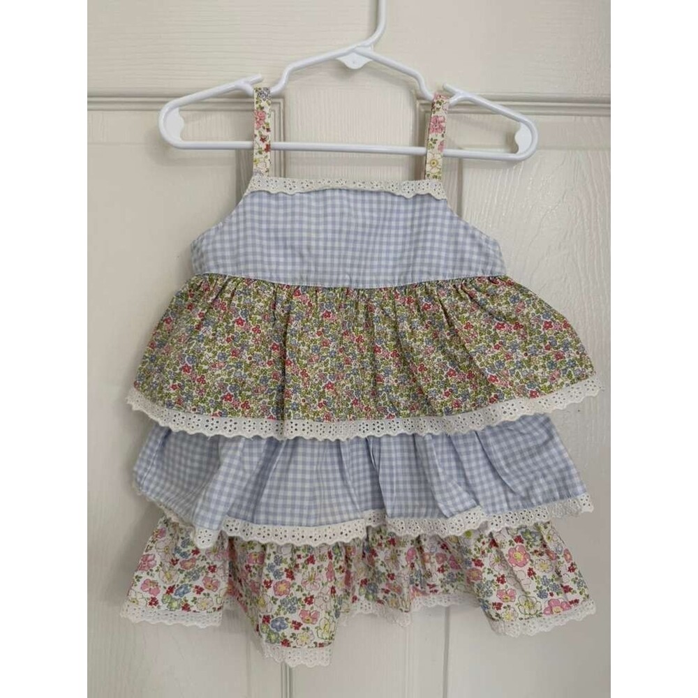 Gymboree Baby Girls Floral Tiered Sundress 12-18 Mos Cottagecore